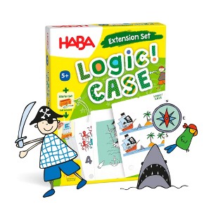 HABA Logic Case Extension Set: Pirates for Ages 5+ Travel Games, Flash Cards for Kids, Brain Teaser Puzzle Games & Cool Card Games for Kids - 1 of 4