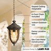 John Timberland Bellagio Rustic Outdoor Hanging Light Bronze 18" Champagne Hammered Glass Damp Rated for Post Exterior Barn Deck House Porch Patio - 3 of 4
