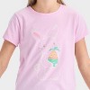 Girls' Short Sleeve Bunny Graphic T-Shirt - Cat & Jack™ Light Purple - 2 of 4