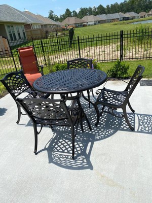 Christopher knight home hallandale set discount of 2 cast aluminum patio chairs