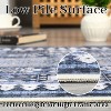 Vintage Washable Rug, Distressed Floral Low Pile Non-Slip Soft Accent Carpet for Living Room, Bedroom, Nursery, Entryway - 3 of 4