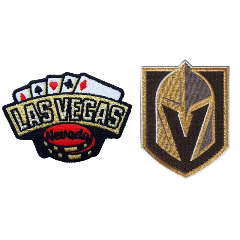 HEDi-Pack 2pk Self-Adhesive Polyester Hook &#38; Loop Patch - Las Vegas and NHL Official Vegas Golden Knights Primary Logo, 1 of 8