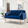 Comfy Upholstered Modern Velvet Loveseat Sofa for Living Bedroom Leisure Areas - 3 of 4