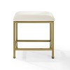 Aimee Vanity Stool Gold - Crosley: Cushioned, Modern Rectangle Bench with Steel Frame - image 2 of 4