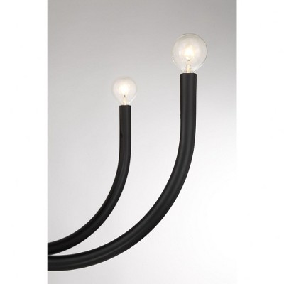Sorrento Matte Black 8-Light Adjustable Chandelier