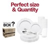 Smarty Had A Party White w/ Silver Dots Blossom Plastic Wedding Set - 60 Sets - 3 of 4