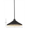 Toltec Lighting Vintage 1 - Light Pendant in  Dark Granite with 14” Dark Granite Cone Metal Shade Shade - 2 of 2