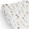 Sweet Jojo Designs Girl Changing Pad Sheet Watercolor Floral Garden Green Blue and Orange - 4 of 4