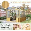 AMERLIFE Wooden Greenhouse, Pre-Assembled Solid Cedar Frame, Walk-in Design - 2 of 4
