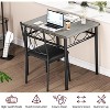 Dining Table Set for 2, Square Space-Saving,3 Piece Kitchen Table with 2 Chairs - 4 of 4