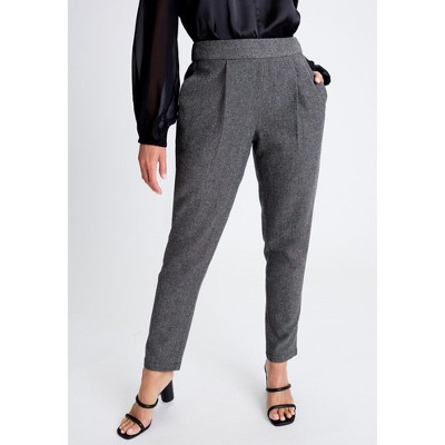 Jessica London Herringbone Straight Leg Pant
