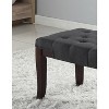 NicBex 48 Inch Ottoman Bench Modern Wooden Upholstered Dining Bench with Turned Legs, Footrest and Seat for Living Room, Bedroom, Entryway - 3 of 4