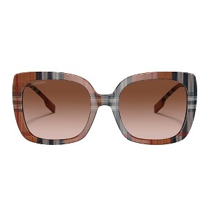 Burberry CAROLL BE 4323 400513 Womens Square Sunglasses Brown Check 54mm - 1 of 3