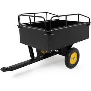 Utility Trailers, 750 Lbs Heavy Duty ATV Trailer with Removable Sides, 15 Cubic Feet ATV Trailer, ATV Dump Trailer for Riding Mowers, Lawn Tractors - 1 of 4