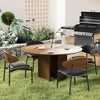 Luck Live 59" Round Dining Table Geometric mosaic tabletop - 3 of 4