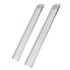1,000 lbs Capacity ATV Ramps | 72" L x 9" W Anti-Slip Metal Ramp Set of Two | Ideal for Loading Motorcycles, Bicycles, ATVs, & Lawnmowers - 1 of 4