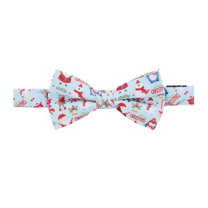 Jacob Alexander Men's Merry Christmas Santa Claus and Friends Pre-Tied Adjustable Banded Bow Tie - 1 of 2