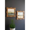 Set of Two Natural Wood Framed Landscape Acrylic Paintings by Kalalou - 3 of 3