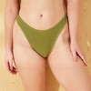 Women's Pucker Textured Mid-Rise Ultra High Leg Super Cheeky Bikini Bottom - Wild Fable™ - 4 of 4