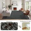 TROPOW Area Rug for Dining Machine Washable Non-Slip Low Pile Carpet Modern Boho Ultra Soft Large Rugs No-Shedding Easy-Clean Contemporary Area Rug - 3 of 4