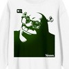 Shrek Monochromatic Ogre With Glasses Crew Neck Long Sleeve White Adult Sweatshirt - 2 of 3