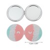 Unique Bargains Round Hand-drawn Makeup Mirror Lake Blue White 1 Pc - 2 of 3