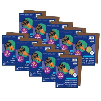 Prang® Construction Paper, Dark Brown, 9" x 12", 50 Sheets Per Pack, 10 Packs