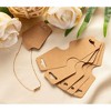 Juvale 200-Pack Kraft Brown Blank Bracelet Necklace Display Card Jewelry Hanging Anklet - 2 of 4
