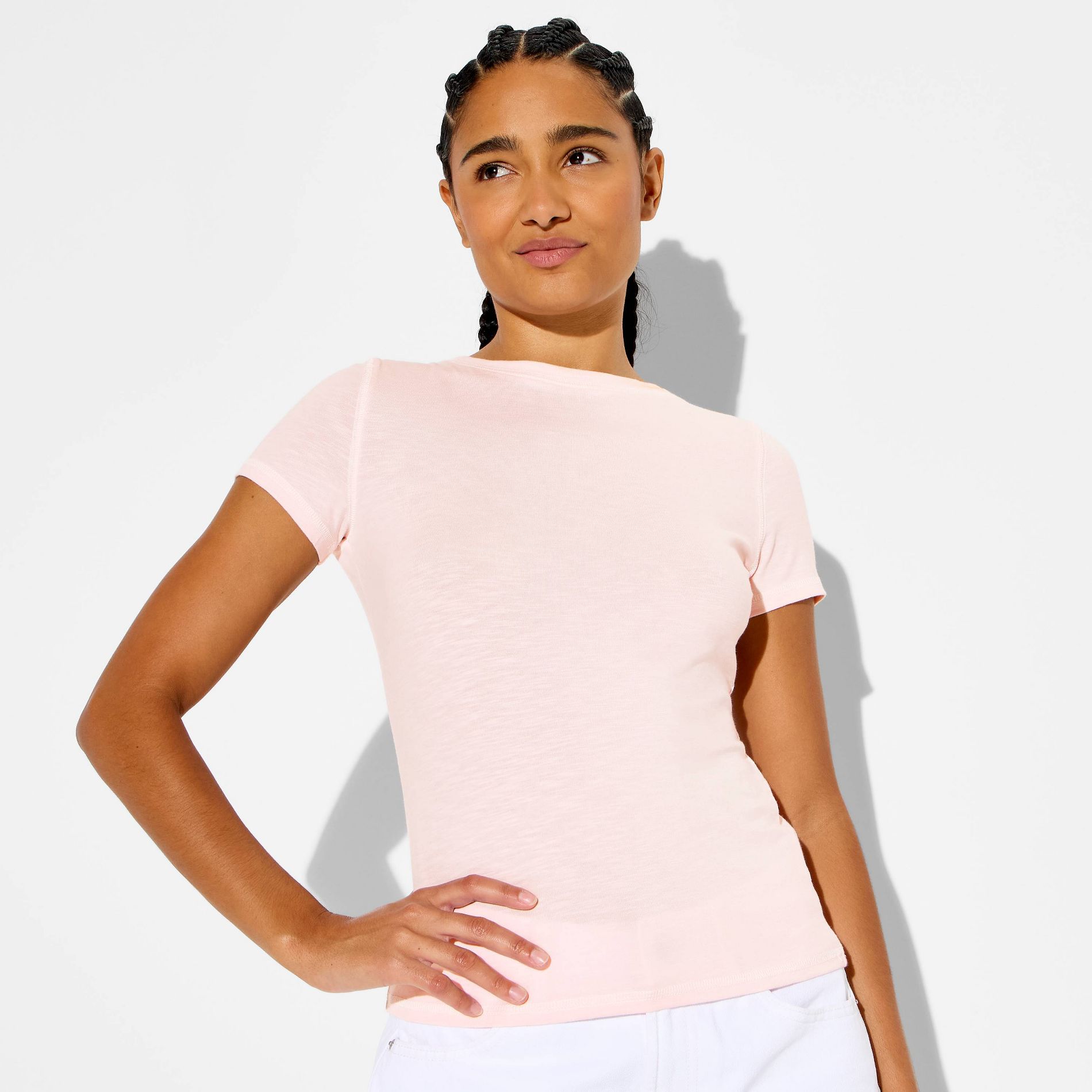 Women's Short Sleeve Crewneck Slub Knit T-Shirt - Wild Fable™