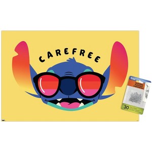 Trends International Disney Lilo and Stitch - Carefree Unframed Wall Poster Prints - 1 of 4