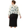 Agnes Orinda Women's Plus Size Fashion Chiffon Floral Lightweight Summer Elegant Shrugs - 4 of 4