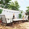 Outsunny 5 Piece Patio Furniture Set with 2 Rocking Chairs, 3-Seat Sofa, and 2 Ottomans for Garden, Lawn, Deck, Backyard, Beige - 3 of 4