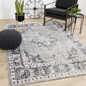 Rug Branch Contemporary Border Grey Indoor Area Rug - 1 of 4