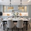 GTCLIGHTING 21.5" Modern Mica Chandeliers for Dining Room, 4-Light Black Antique Pendant Chandelier,Hanging Light Fixture for Living Room Bedroom - 4 of 4