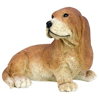 Design Toscano Brown Basset Puppy Dog Statue - Brown