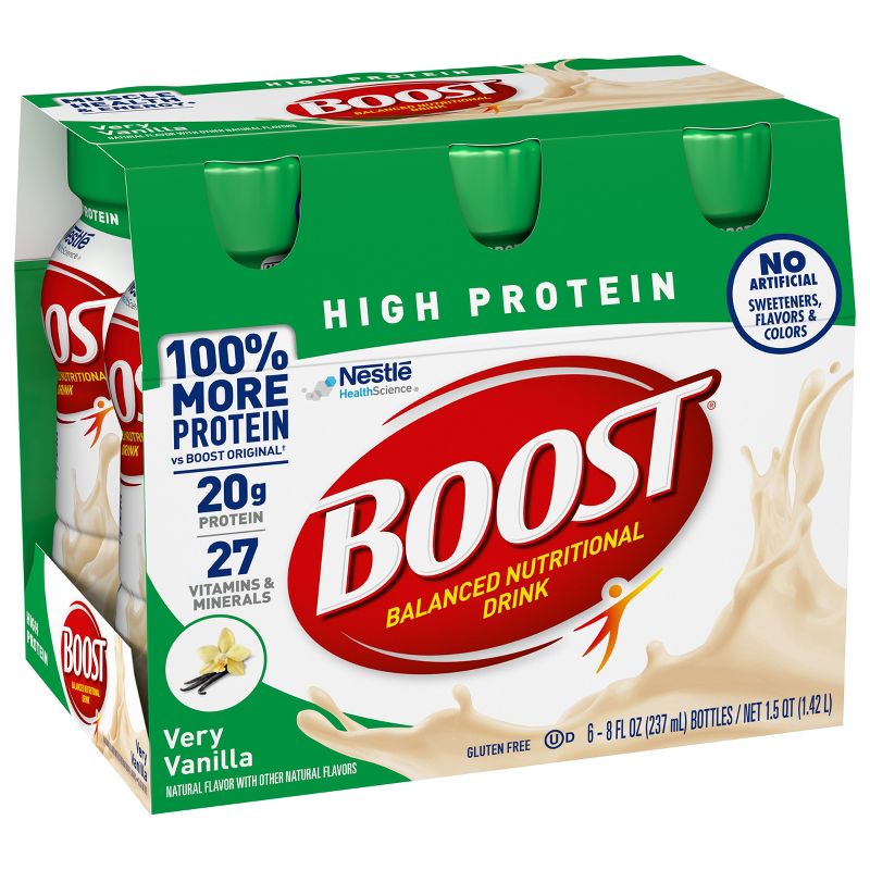 Boost High Protein Nutritional Shake - Vanilla - 6pk, 3 of 10