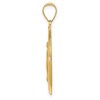 Black Bow Jewelry 14k Yellow Gold Hollow Oval Satin Miraculous Medal Pendant, 15 x 32mm - 2 of 4