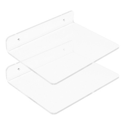 Unique Bargains Acrylic Waterproof Bathroom Floating Shelf 7.9 x 5.9 x 2 Inch