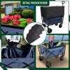 Lyngins Lightweight Collapsible Wagon with 3-Pcs Waterproof Liner & Cover Set, Dual-Layer Storage All-Terrain Wagons Carts Foldable for Garden & Beach - 3 of 4