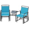 Outsunny Outdoor Glider Chairs with Coffee Table, Patio 2-Seat Rocking Chair Swing with Breathable Sling for Backyard, Garden and Porch - 4 of 4