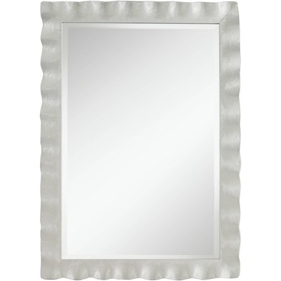 Uttermost Credo White Wave 28 3/4" x 40 1/2" Rectangular Wall Mirror