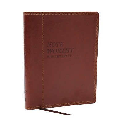Noteworthy New Testament: Read and Journal Through the New Testament in a Year (Nkjv, Brown Leathersoft, Comfort Print) - by  Thomas Nelson
