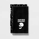 2pk Halloween Drop Dead Gorgeous Bath Hand Towels Black/White - Hyde & EEK! Boutique™