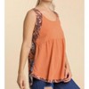 Women's Mixed Print Babydoll Tank Top - umgee L - 3 of 4