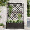 vidaXL Garden Planter Mocha Polypropylene Large Planters - Anthracite 39.4" x 16.9" x 55.9" - 2 of 4