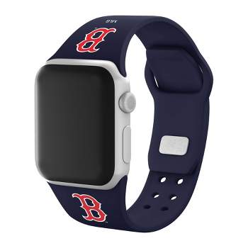 MLB Boston Red Sox Apple Watch Compatible Silicone Band - Blue