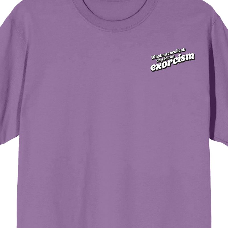 The Exorcist What An Excellent Day For An Exorcism Crew Neck Short Sleeve Lavender Men's T-shirt, 2 of 5
