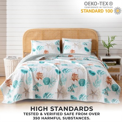 Key West Dreams Full-Size Reversible Microfiber Quilt Set