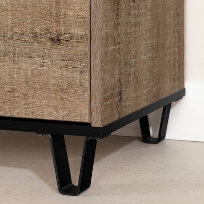 Weathered Oak Farmhouse 4-Drawer Tall Dresser