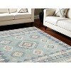 HomeRoots 8' X 10' Blue Light Blue and Orange Geometric Flatweave Area Rug - 2 of 4